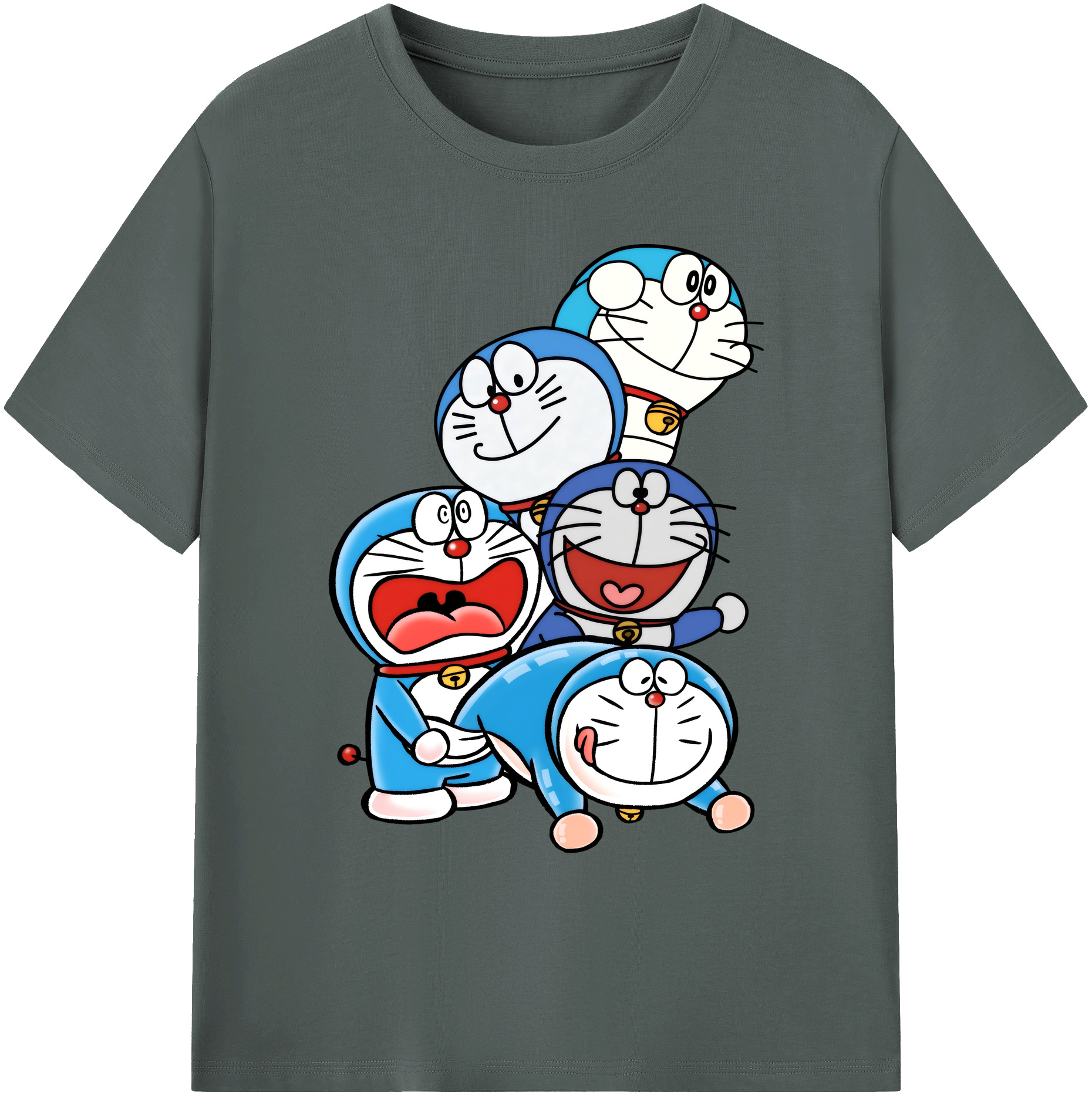 （画像用） ドラえもん Doraemon 綿100％ メンズ半袖Tシャツ｜肌触りやわらか＆通気性